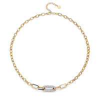 Колье Tane STE GP CZZ (прозрачный 1,5х1,5 см, 40+6 см) 12277G Австрия Oliwer Weber