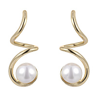 Серьги (Майорка, г/п: золото, 3,1х1,1 см, 6 гр. Испания Madreperla 020 02 112