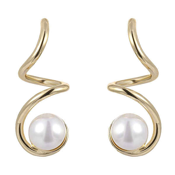 Серьги (Майорка, г/п: золото, 3,1х1,1 см, 6 гр. Испания Madreperla 020 02 112