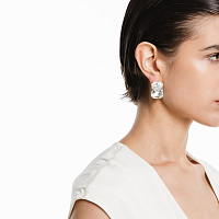 Серьги Allum (кристалл прозр., г/п: золото, регулир., 2х2.8 см ) Греция KV KV25 2-308969GCRYSRAL