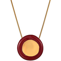 Колье (керамика бордо, г/п: золото, длина 50.5 см, D 3.4 см) Испания  01905042 Maximilianas