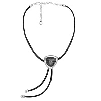 Колье Ciclon 251809-10 (кристалл графит, г/п:серебро, до 43 см, кулон 3,5х3,5 см) Испания Amarre 