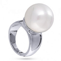 Кольцо 19 (Майорка, белый, г/п: родий) Испания Ювелина MK11 0002b