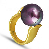 Кольцо 17 (Майорка, лиловый хамелеон, г/п: золото) Испания Ювелина MK11 0013-13b