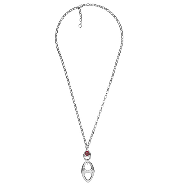 Колье Ciclon 251811-03 (кристалл красный, г/п:серебро, 85 см, кулон 9,5х3,4 см) Испания Amarre 