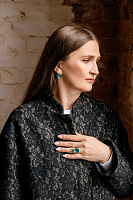 Кольцо Леденцы (кристалл бирюзовый, 1,7х1,3 см) Италия Claudio Canzian 002 01 255