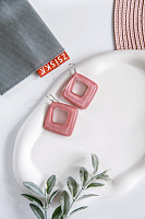 Серьги Colourful statement розовый 6,5х4,7см Голландия ZSISKA