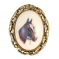 Кольцо Лошади (керамика 3,2х2,4 см, регулируется) Италия Claudio Canzian 002 01 570