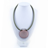 Колье MURANO Purple sun трубка пудра Италия