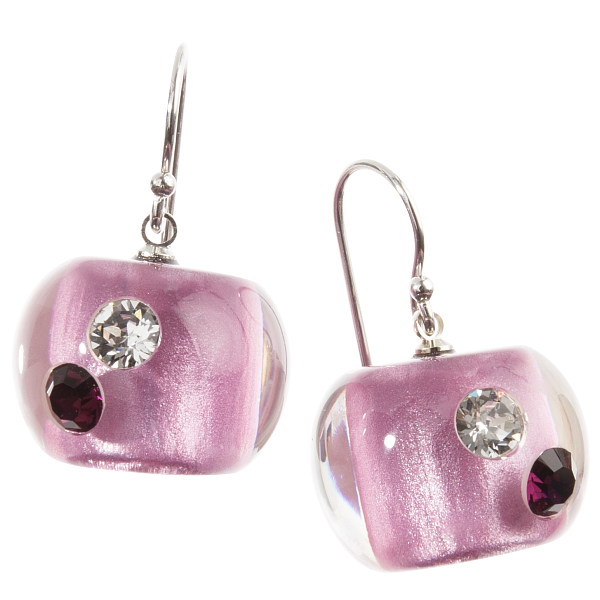 Серьги Bliss luxx series (с кристаллами, фуксия, 2,5 см) Голландия ZSISKA