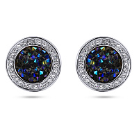 Пусеты Галактика (кристаллы синие, г/п: родий) Uvelina SW00 0060R-207E1