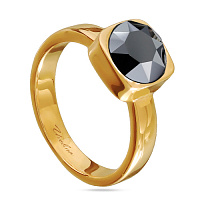 Кольцо Теннис (Кристаллы гематит 8 мм, г/п: золото, р.18) Uvelina SW00 0010G-027R-8