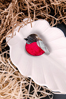 Брошь Ornitho (перламутр, 3.5х4,5 см) 10-23921 Франция Nature Bijjoux 