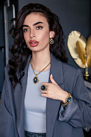 Колье Франческа (Кристалл цвета сапфир, 47 см, 4,2Х3,2 см) Италия Claudio Canzian  002 05 528