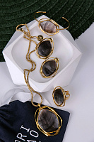 Серьги REFLET (перламутр, 9,3 гр, 3 см, г/п: золото) 12-32221 Франция Ori-Tao