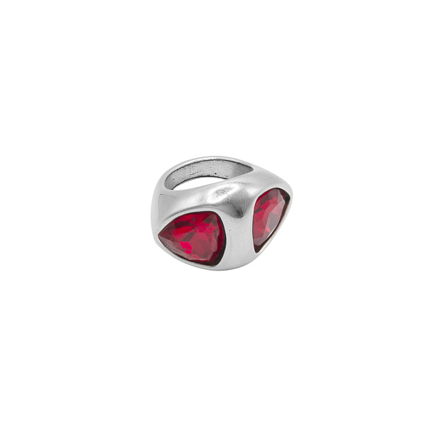 Кольцо Ciclon 251500-03-8 (кристалл красный, г/п: серебро, р.18-18.5) Испания Amarre 