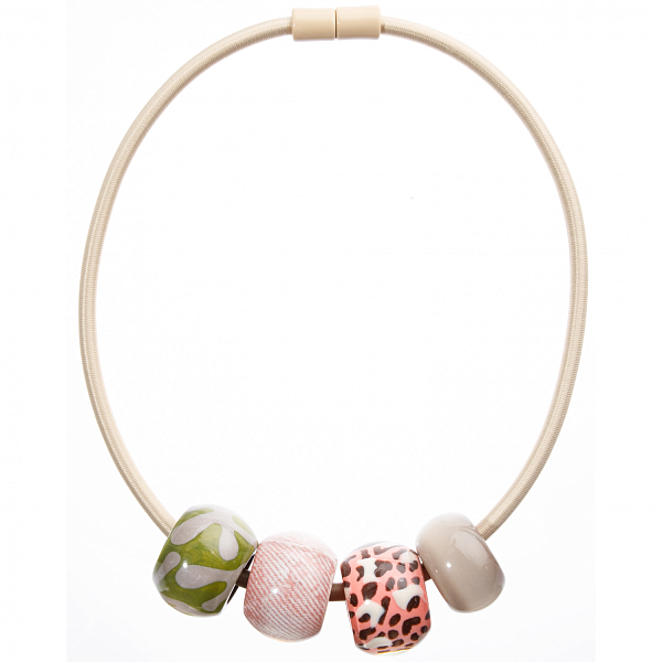 Колье Bliss inspiration (бежевый, 4 шарма, 60 см) Голландия ZSISKA