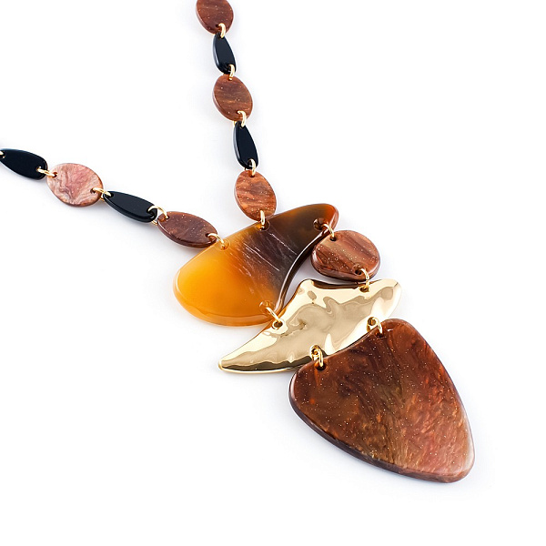 Колье Accenta (Ацетат, латунь. Гальв.покрытие: золото.) 10117491 Корея