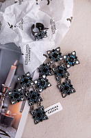 Серьги (кристаллы Swarovski, 7.5х6 см, г/п: золото, 15 гр.) Katerina Vassou KV26.1-404927B