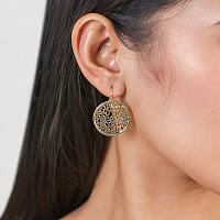 Серьги CORALIA  (6,1 гр, 3 см, г/п:золото) 12-32272 Франция Ori-Tao