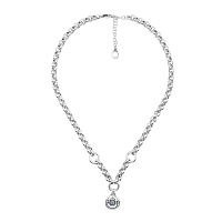 Колье (муранское стекло - черный, г/п: серебро, 40-48 см) 233800-01 Испания Ciclon New Cocco