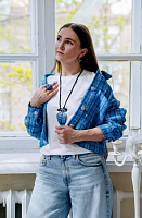 Колье Safiya синий регулируется 6.8х5,5 см Голландия ZSISKA