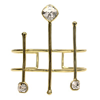 Браслет (кристалл прозрачный 6,7 см, 1х1см, г/п: золото) Греция Kalliope 022 04 018