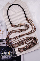 Колье Федерика (Богемское стекло: шоколад, нат.кожа) Италия Perfetto