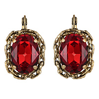 Серьги (Кристалл красный, 3х1,9 см, 12 гр.) Италия Claudio Canzian 002 02 822