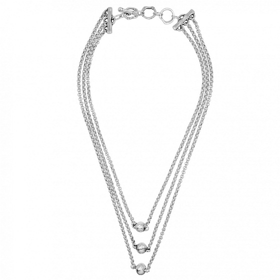 картинка Колье (г/п: серебро, регулируется) 256802-00 Испания Ciclon Spherik ювелирный  магазин Калина являющийся официальным дистрибьютором в России 