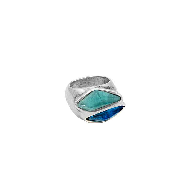Кольцо (муранское стекло - голубой, р.17) 241503-36-2 Испания Ciclon Aqua