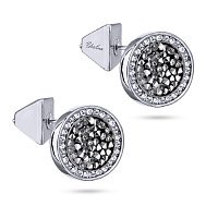 Пусеты Галактика (Кристаллы серибристо-белые, г/п: родий) Uvelina SW00 0060R-019E1