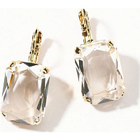 Серьги (хрусталь, ручная работа, золото 24к, 1.9х1,3 см) Франция Philippe Ferrandis BALEARES