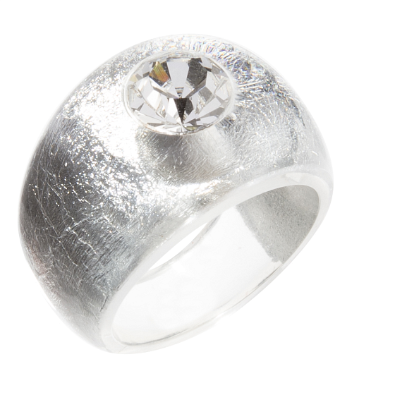 картинка Кольцо Precious (с кристаллом, серебристый, р.17) Голландия ZSISKA ювелирный  магазин Калина являющийся официальным дистрибьютором в России 