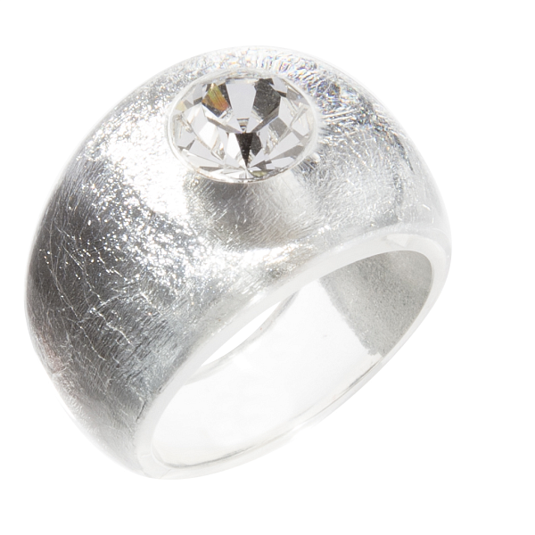 Кольцо Precious (с кристаллом, серебристый, р.17) Голландия ZSISKA