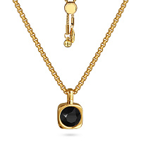 Кулон Теннис (кристалл черный, г/п: золото 8 мм, 70см) Uvelina SW00 0010G-280P1
