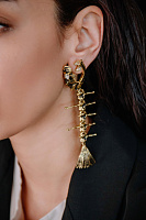 Серьги Рыба (г/п: золото, 1,7х3,2 см, 42 гр) Греция Kalliope 022 02 063