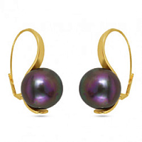 Серьги (Майорка, лиловый хамелеон, г/п: золото) MK11 0001-13a Uvelina