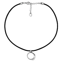 Колье 232806 (нат.кожа, г/п: серебро) Испания Ciclon Dual