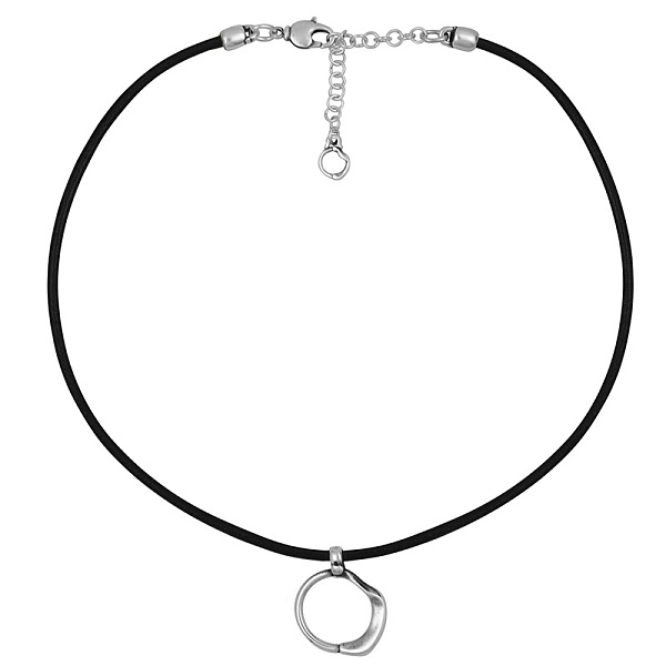 Колье 232806 (нат.кожа, г/п: серебро) Испания Ciclon Dual