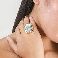 Кольцо REFLET (перламутр, 7,95 гр, регулируется, г/п: золото) 19-40530 Франция Ori-Tao