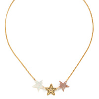 Колье ESTRELLA (перламутр, кристаллы, г/п: золото, 41 см) 1564032 Франция F.H.