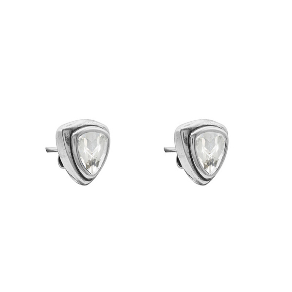 Серьги Ciclon 251600-66 (кристалл прозрачный, г/п: серебро, 1.2х1.2 см) Испания Amarre