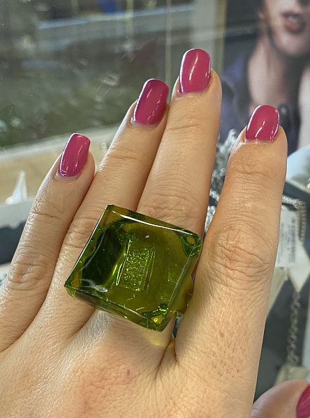 Кольцо 18 Acqua оливковый ENZO BENZO Италия