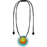 Колье PRUE FLORA ( бирюзовый/оранжевый/желтый), длина регулируется Голландия ZSISKA