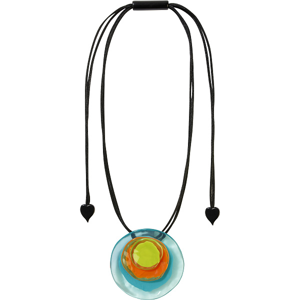 Колье PRUE FLORA ( бирюзовый/оранжевый/желтый), длина регулируется Голландия ZSISKA