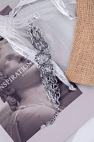 Браслет Цепи (Кристалл графит, регулируется до 22 см, 2,6 см) Италия Claudio Canzian 002 04 507