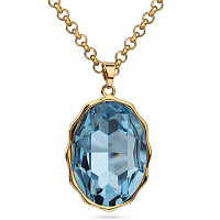 Кулон Сияние (кристалл аквамарин, 90-95 см, г /п: золото) Uvelina SW00 0095G-202P