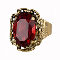 Кольцо (Кристалл красный, 1,8х1,3 см, регулируется) Италия Claudio Canzian 002 01 562
