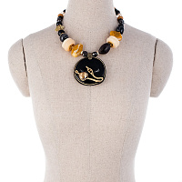 Колье (Агат, цитрин, орех, кр. Preciosa,) 10113921 Россия